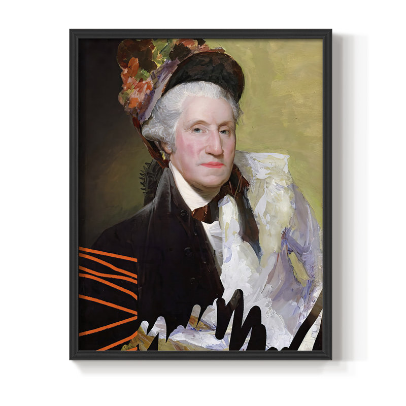 CheekyMasterFoundingFemale, reproduction encadrée - bois massif, H 30 po x l 24 po, Noir