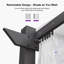 Mauve 10 pi x 10 pi Pergola escamotable d'extérieur blanc en aluminium robuste avec double abat-jour en métal pour patio-80744697