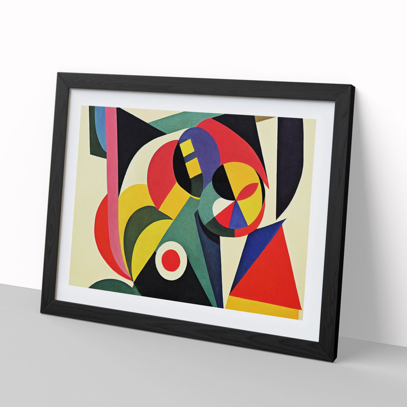 Great Modern Abstract - Single Picture Frame Painting, Black, 46cm H x 64cm W x 2cm D