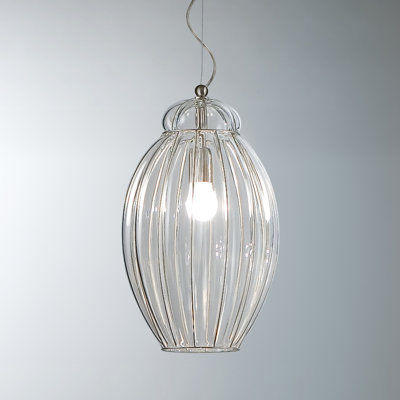 Nautilus 1 - Light Silver Geometric Pendant