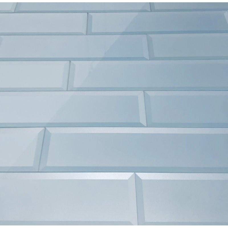 Secret Dimensions 3 in. x 12 in. Diamond Grade Glass Reverse Beveled Subway Decorative Kitchen & Bathroom Wall Tile