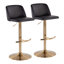 Tabourets de bar réglables Thea avec repose-pieds arrondi en T-132394857-132396460