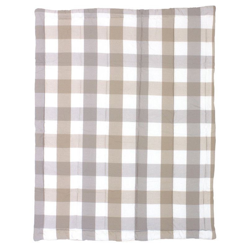 Cotton Quilt, Taupe/Gray