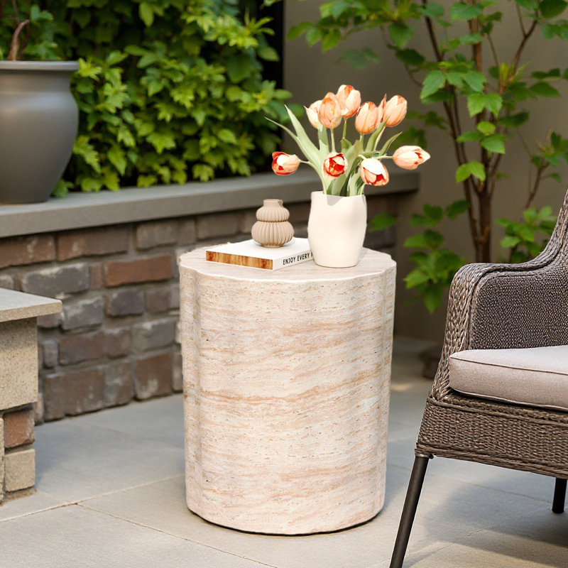 Outdoor/Indoor Lightweight Concrete Side Table