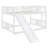 Wood Bunk Bed with Slide & Built-In Ladder, Solid Pine Wood Frame Bedroom Bunk Bed with Safety Guardrails, Space-Saving Kids Bedroom Furniture-278512498-278512499