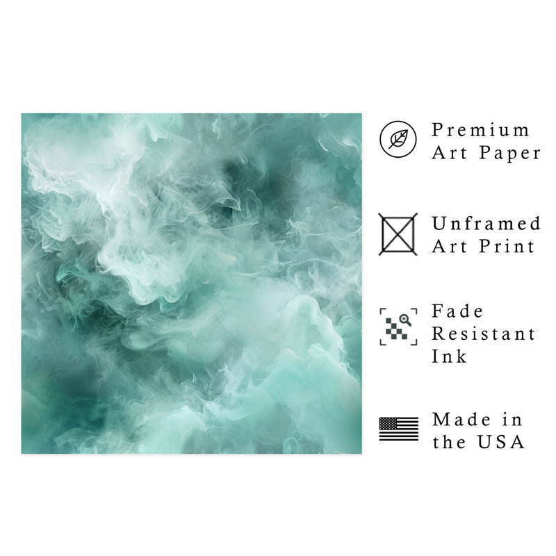 «Abstract Green Myst V», reproduction d'art moderne sans cadre