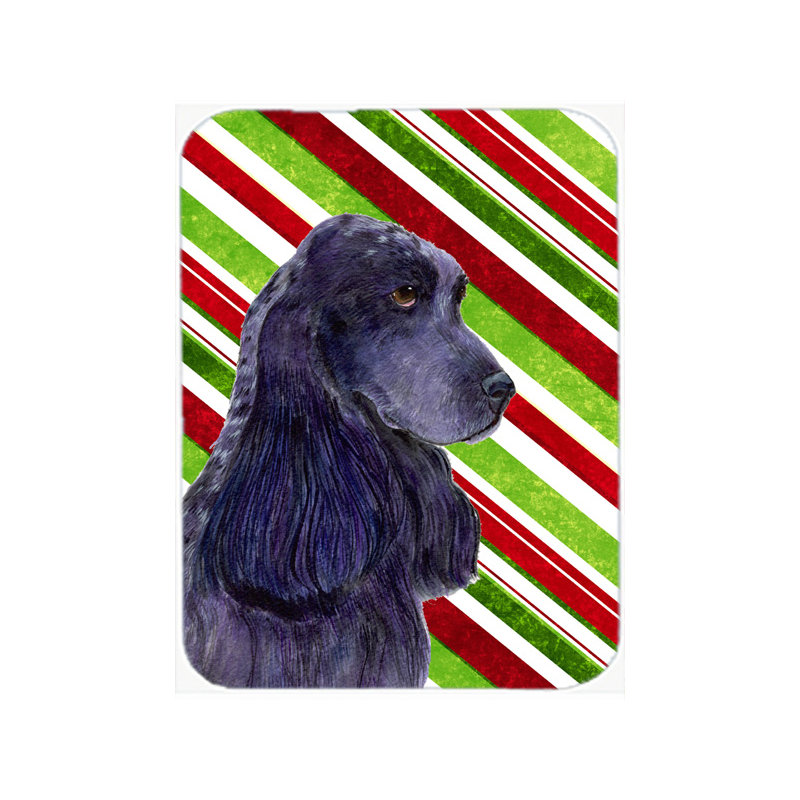 Planche à découper de noël en verre trempé east urban home épagneul canne