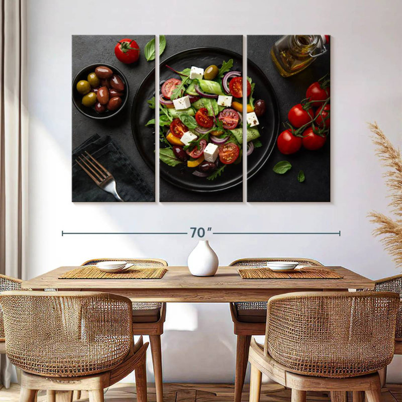 Yarlin Zesty Greek Salad, 42" H x 65" W