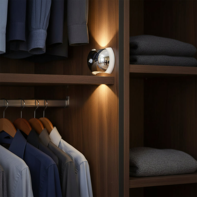 Ensemble de fixation magnétique 2 pièces avec lumières à détection de mouvement Durée de vie de la batterie de 60 jours Trois modes d'éclairage