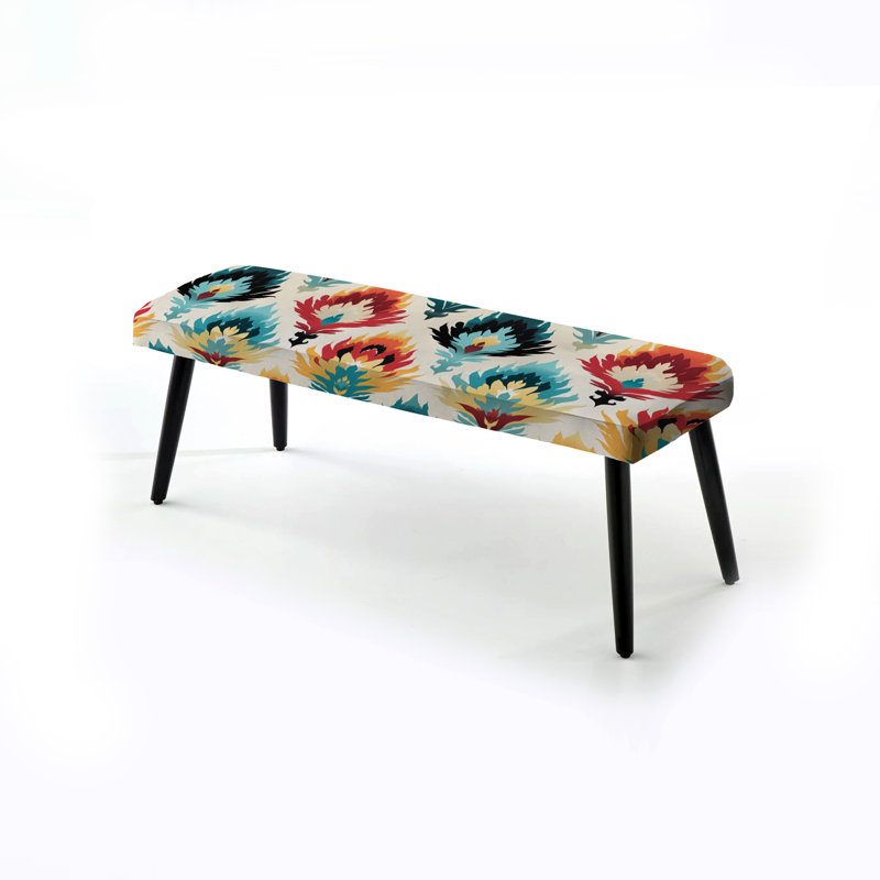 Banc orange rembourré Ikat Nomadic Tribe