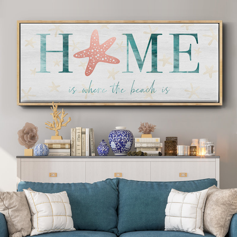 Home Beach- Framed Canvas