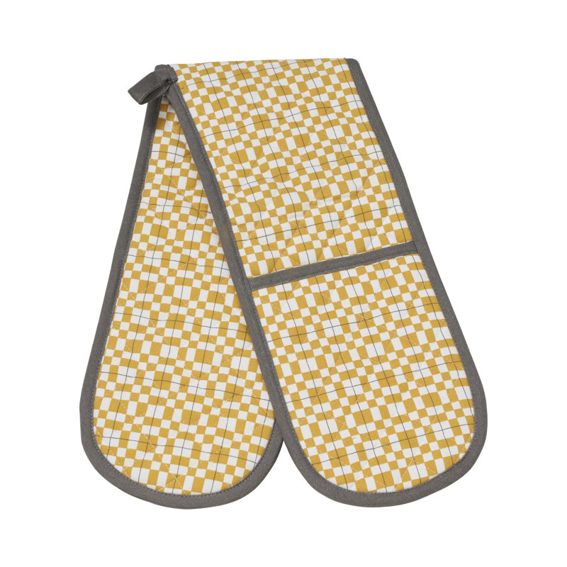 Penguin Home Cotton Oven Glove, Grey/Orange