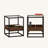 Luzenia 2 Pieces Nightstand, Coffee Table, Side Table with Storage Shelf