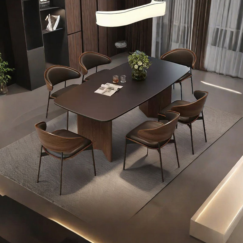Table de salle à manger avec support complet, H 29,52 po x L 62,99 po x l 31,49 po