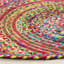 Tapis à motif géométrique tissé à plat à la main en jute / sisal / coton rouge / multicolore Herzig-2070424006