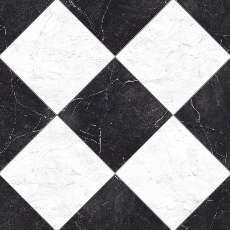 Carrelage pour mur et plancher Ravenna, Noir / blanc