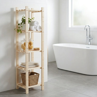 29 cm W Solid Wood Shelving Unit