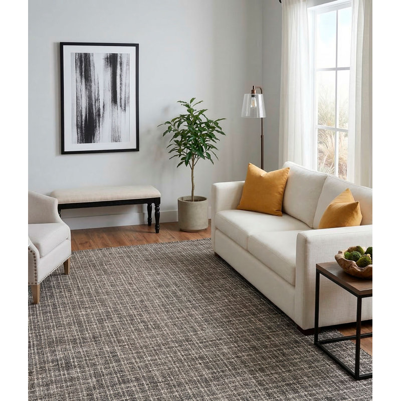 Struttura Rectangle Area Rug in Black/Natural, Rectangle 5' x 8'