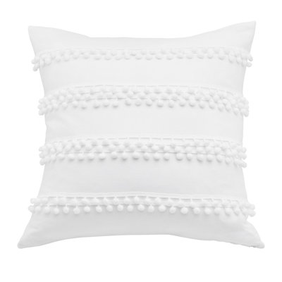 Trina Turk Pom Pom Ivory Throw Pillow