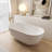 Oval Solid Surface Bathtub, Freestanding Soaking Bathtub-111988032