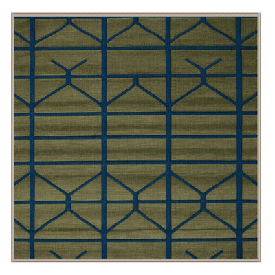 Tapis brun treillis lavable à la machine