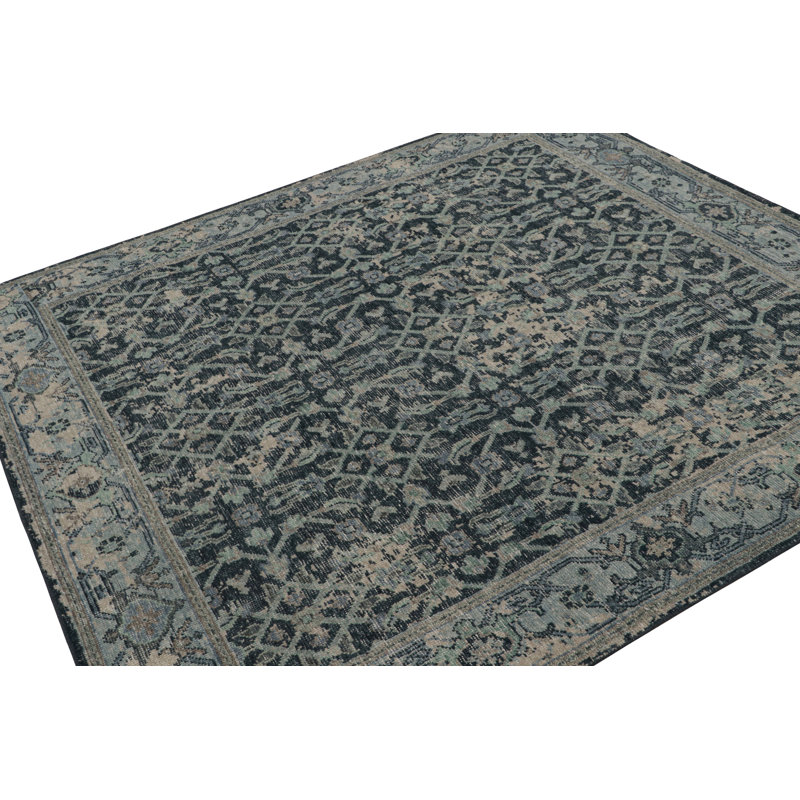 Distressed Homage Hand Knotted Wool Animal Print Area Rug, Rectangle 8' x 10'