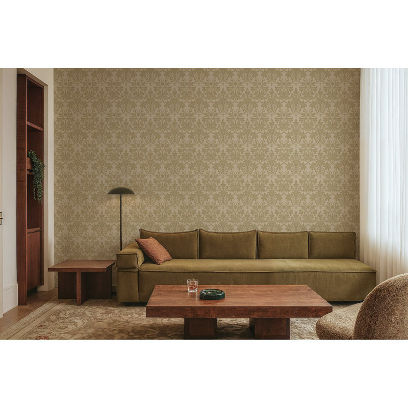 Rococo Relief - Wallpaper, Self-adhesive, Gold Tone