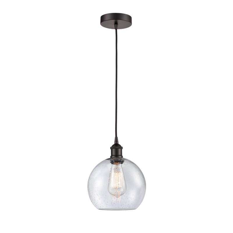 Ralph 1 - Light Sphere Pendant, Oil Rubbed Bronze, Matte White, 12.75" H x 10" W x 10" D