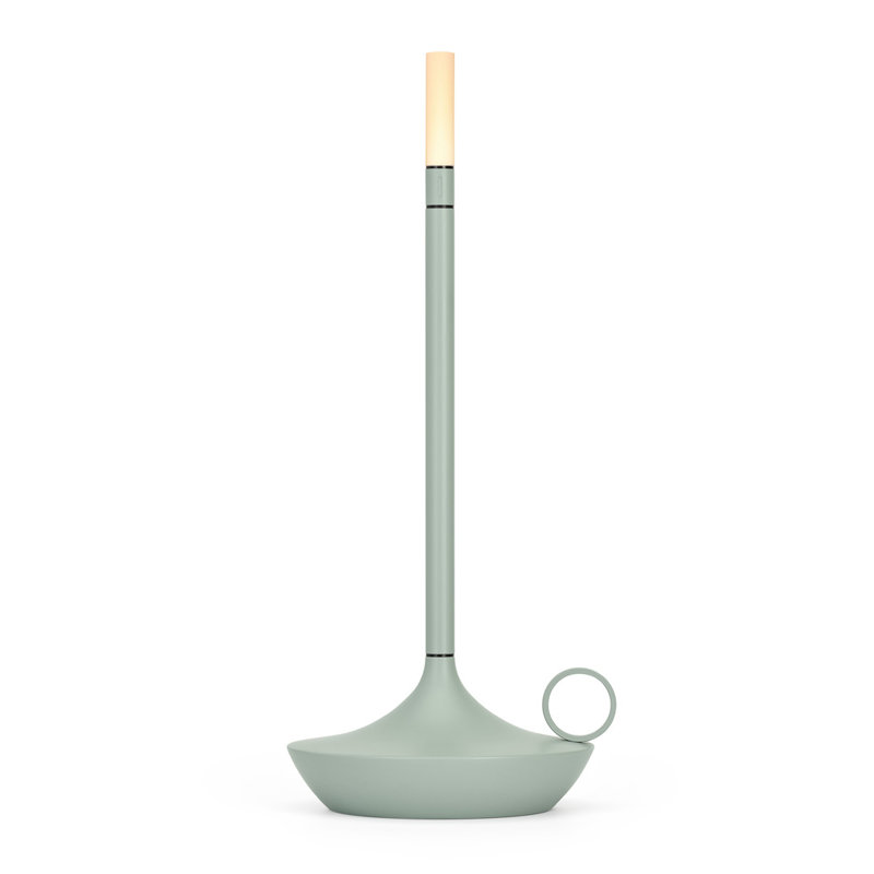 Candle-Inspired Portable Rechargeable Lamp - Wick, Sage Green, 10.2" H x 4.7" W x 4.7" D