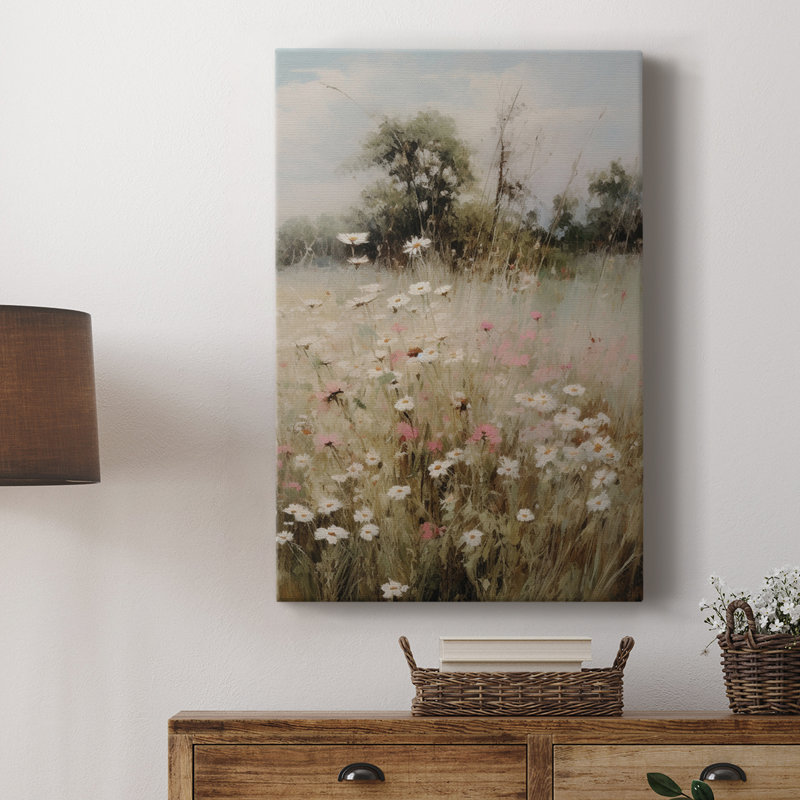 Imprimé floral rétro CCxxxx - galerie Cavas, H 36 po x l 24 po