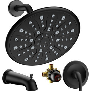 9-inch Black Electroplated Hand Shower Kit For Bathtub