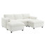 Canapé modulaire en U avec poches de rangement, 2 repose-pieds mobiles, coussins d'accoudoirs, combinaison libre, canapé moderne à 5 places pour salon et appartement, chenille-1562881656
