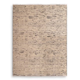 Talitha Hand Knotted Wool Abstract Area Rug in Black/Ivory