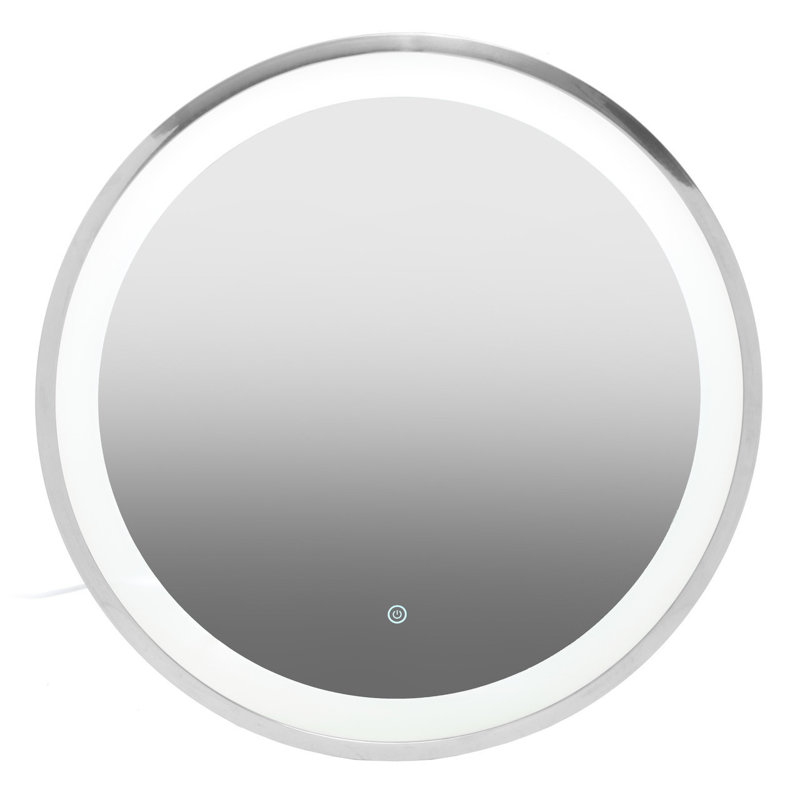 Azleigh Metal Flat Wall Mirror, Silver