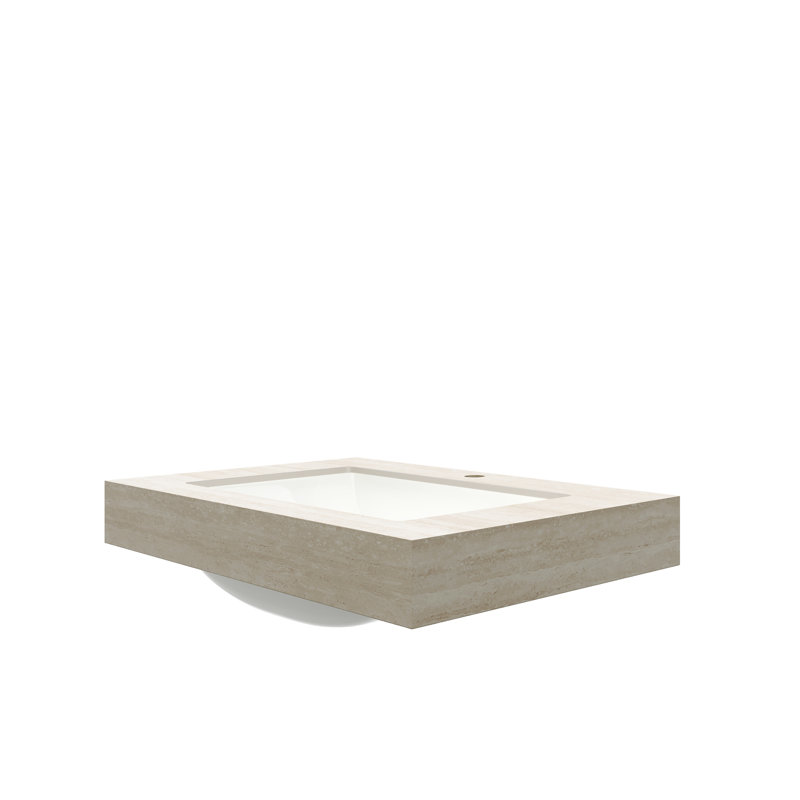 Sintered Stone Countertop and Undermount Ceramic Basin, Beige