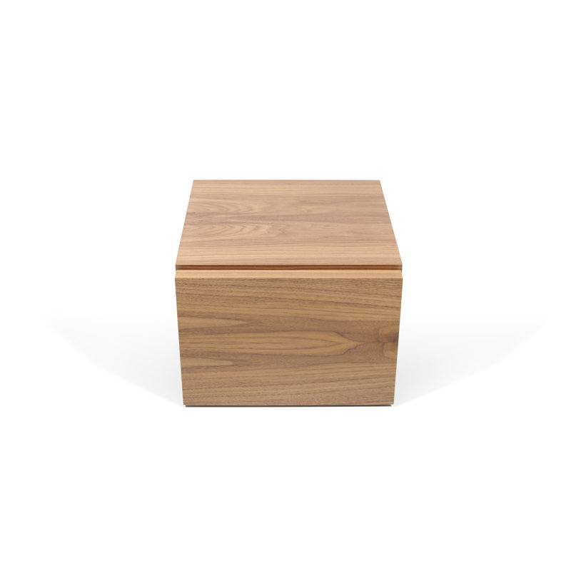 Gavan 114.3cm W Manufactured Wood Bedside Table, Walnut