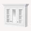 Armoire de rangement murale pour salle de bain avec miroir et portes en verre