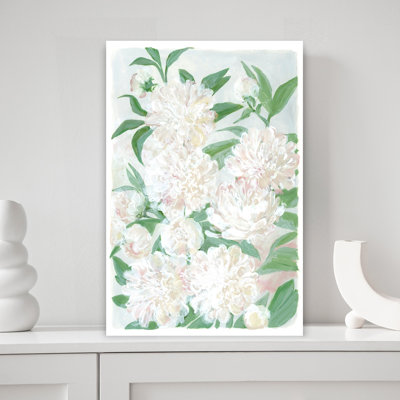 Soft Peony Blooms Delicate Elegant Abstract Peony Flower Nature Wall Art