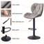Abdur-Rasheed Swivel Upholstered Adjustable Height Counter Stool with Metal Frame-1953887589