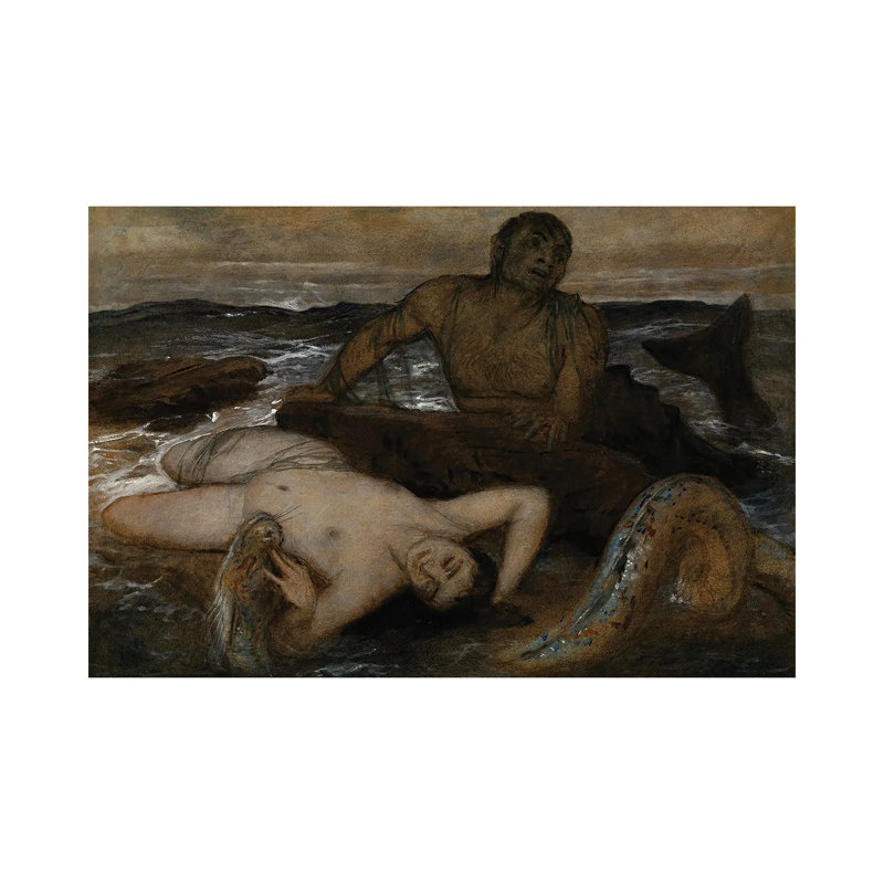 Triton et Nereid - reproduction d'art sur toile tendue, H 12 po x l 8 po, Toile tendue, Ne s’applique pas