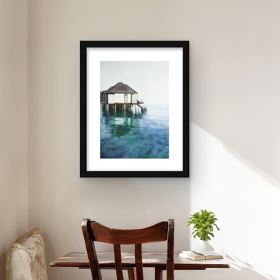 Dream Travel - Building Bathroom Framed Matted Print Decor