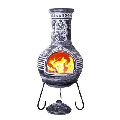 Azteca Round Clay Smokeless Chimnea