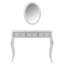 Meuble-lavabo de luxe avec miroir ovale-1458812454