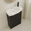 Armoire de rangement pour meuble-lavabo autoportant de 23 po avec lavabo simple et 2 portes à fermeture douce-1842566080
