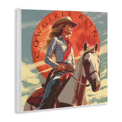 «Cowgirls Rein», art mural sur bois par Steve Hunziker