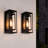 Rasharkin Classic Outdoor Wall Sconce 1 Light Rectangular Metal Frame and Clear Glass Shade Waterproof-1316760482-1308433313
