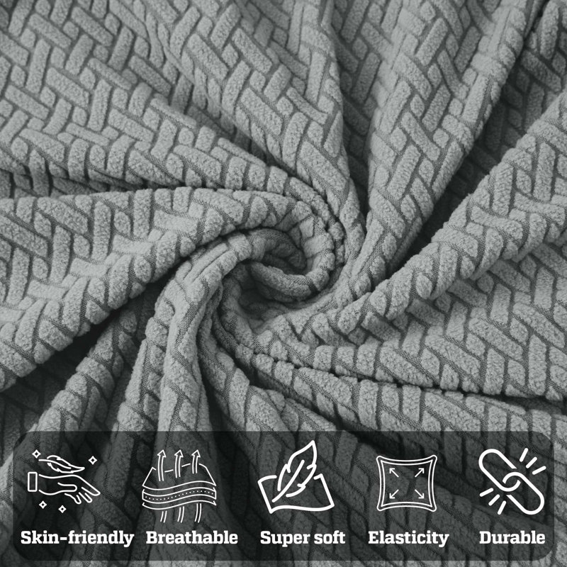 Luxury Stretchable Spandex Sofa Cover/Protector, 1 Seater, Grey