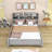 Kortney Wood Platform Bed with Built-in LED Light and Storage Headboard -1618487520-1618487523