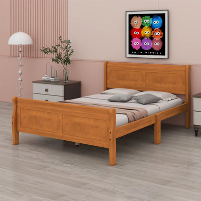 Wood Platform Bed With Headboard And Wooden Slat Support -  Alcott HillÂ®, 35F1D47C34FD448EBA89FDA246A87E03