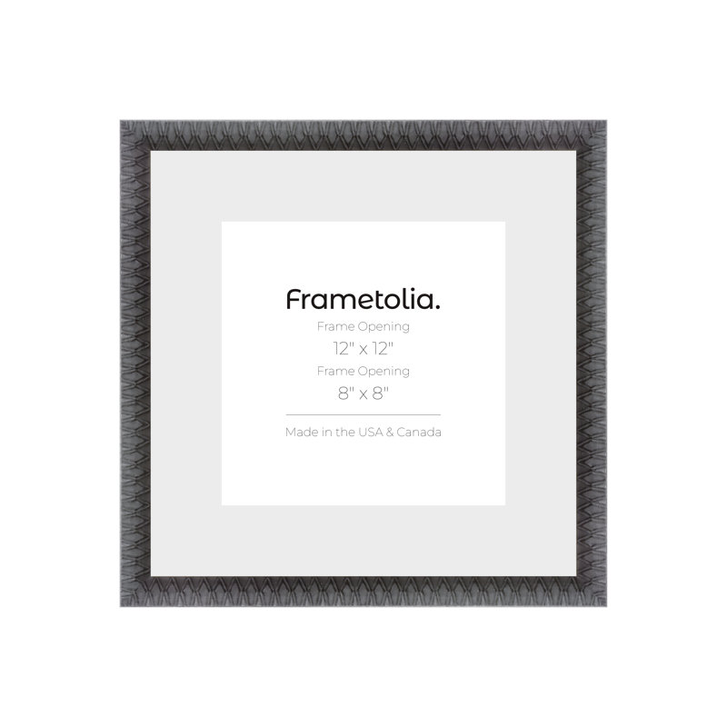 Cadre mural Frametolia Art Deco, 12 po x 12 po, Noir